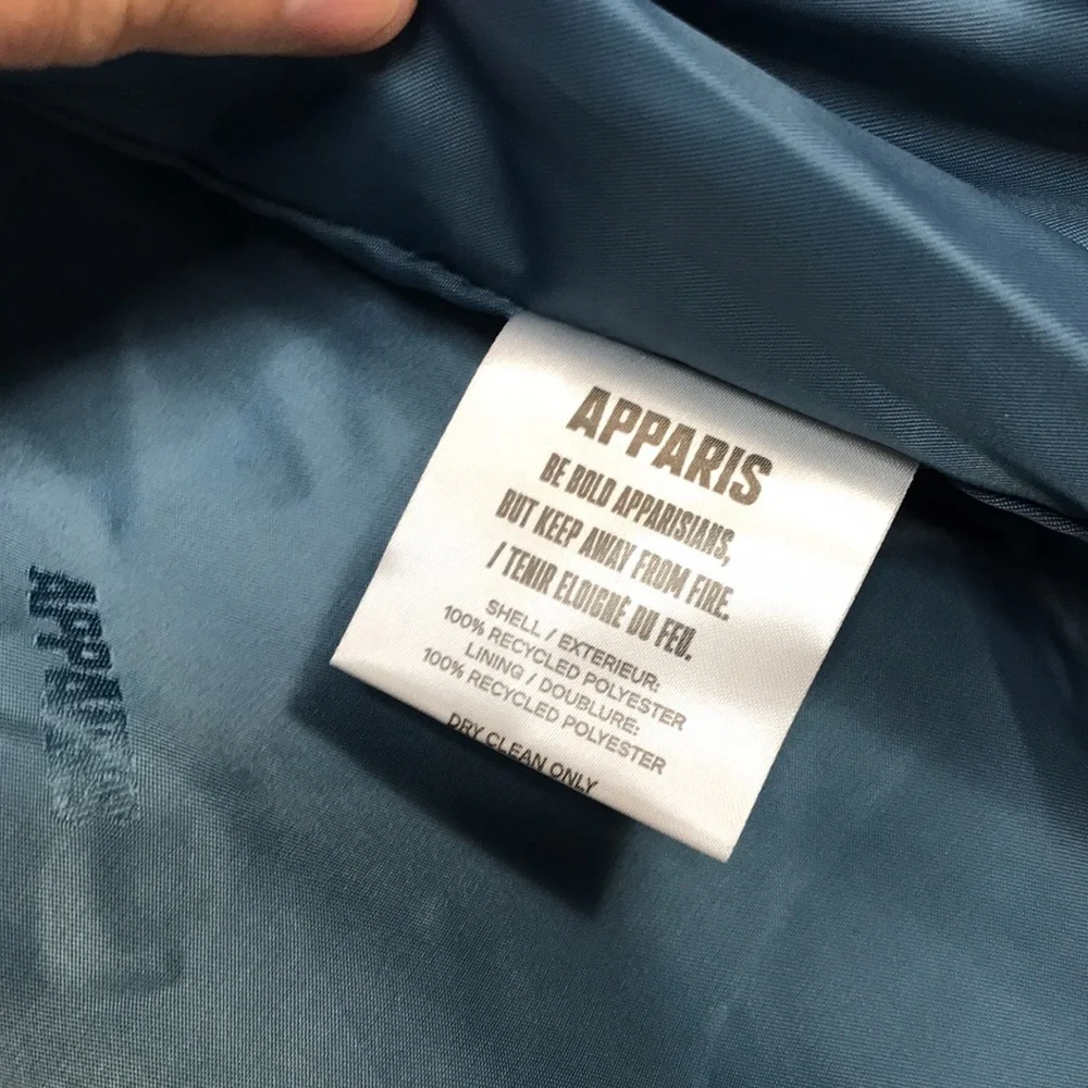 NWT Apparis Stella Faux Fur Coat in stone blue - Picture 10 of 11